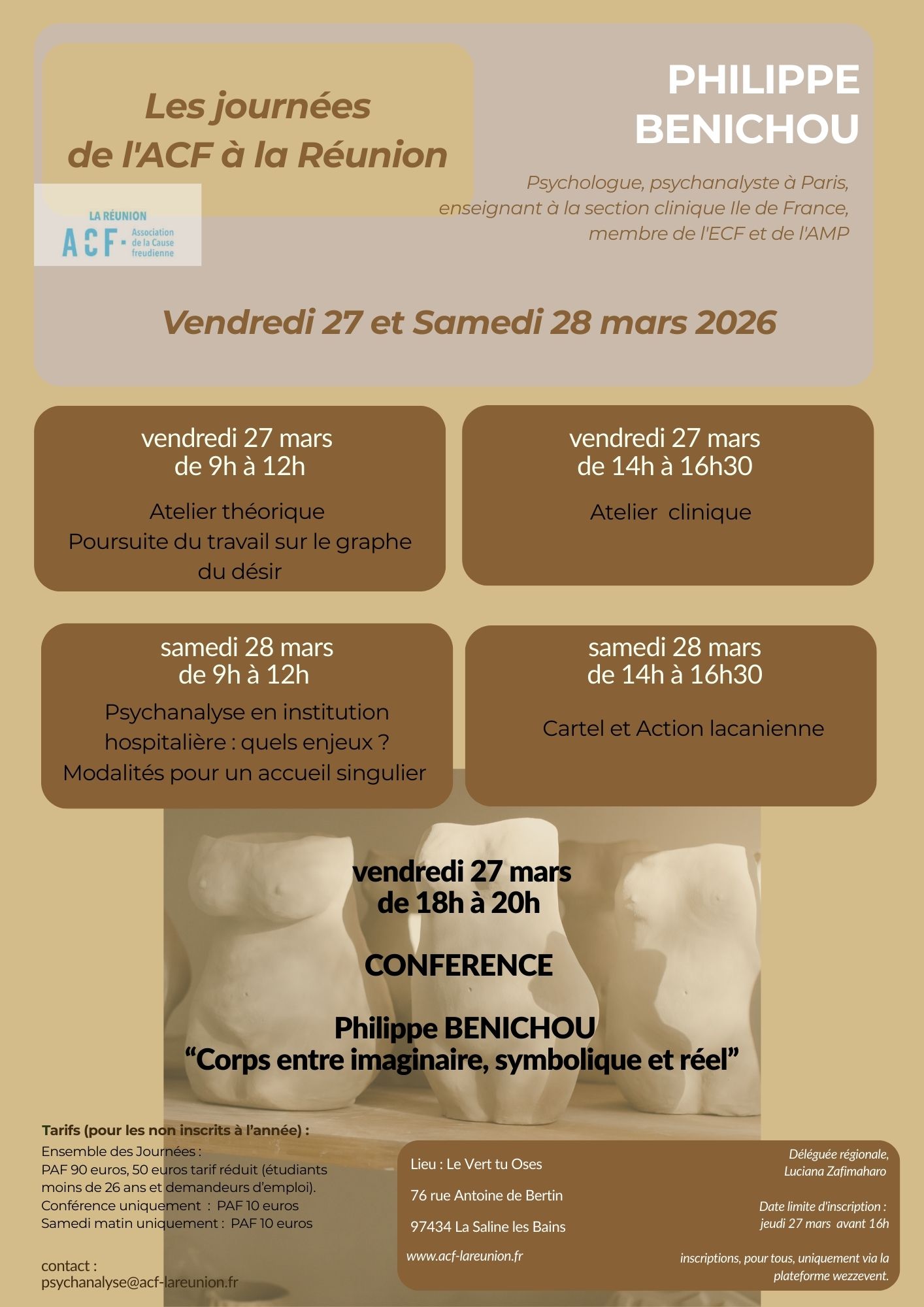 Conférence avec Philippe Bénichou « Corps entre imaginaire, symbolique et Réel »