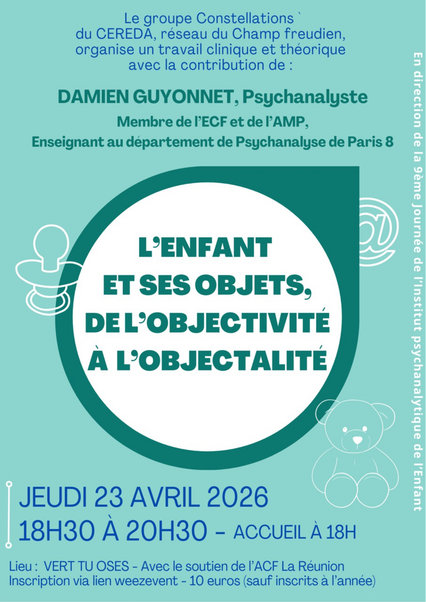 Travail Clinique et Théorique avec Damien GUYONNET et le CEREDA – L&rsquo;enfant et ses Objets