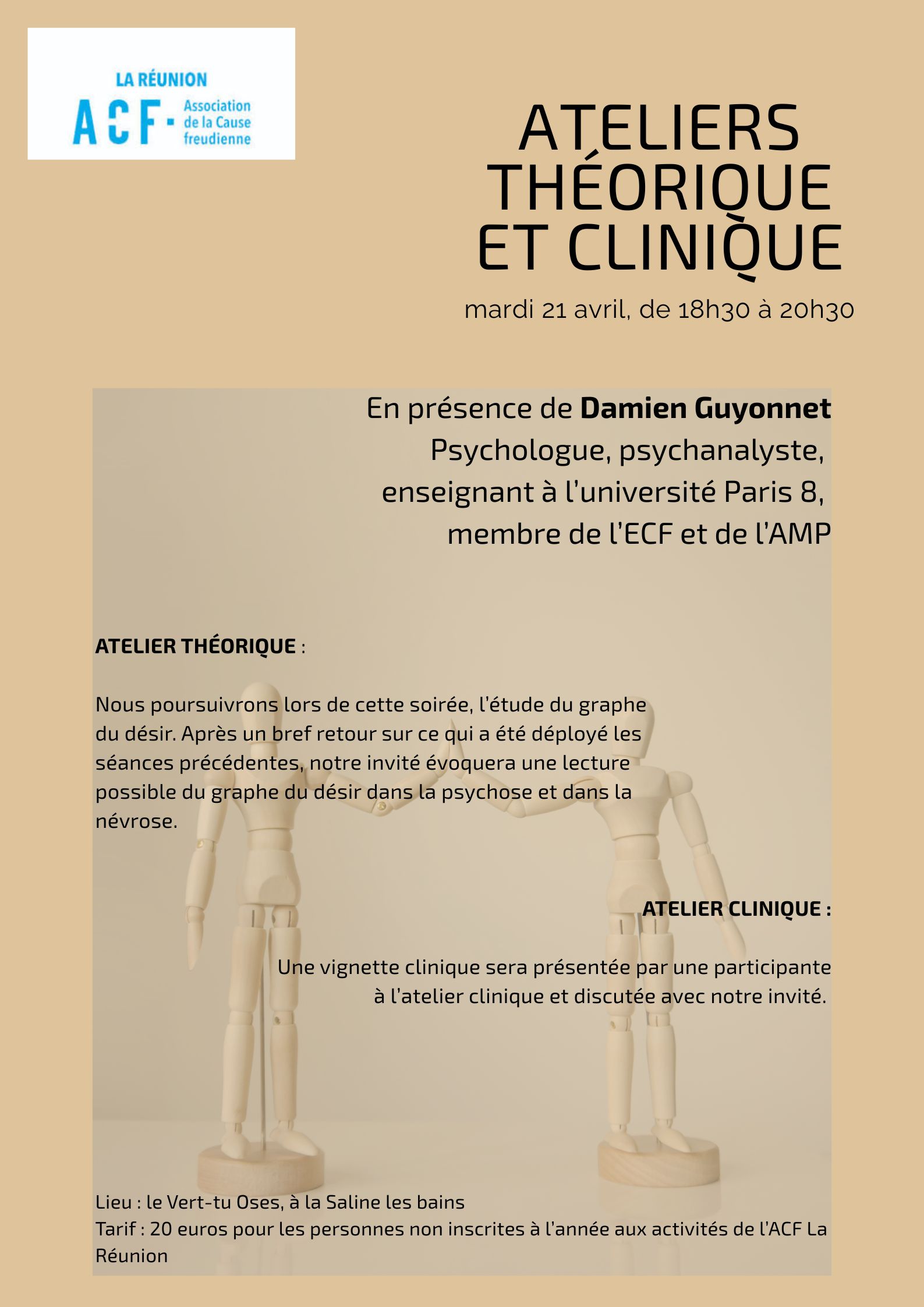 Atelier Théorique et Clinique avec Damien GUYONNET